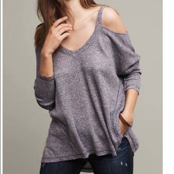 Anthropologie Deletta Cold Shoulder Sweater - Picture 4 of 8